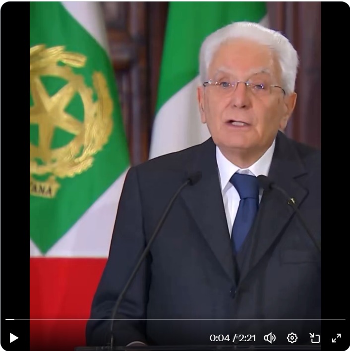 Il Presidente Mattarella attenziona la classe politica sul fenomeno della mancata partecipazione democratica nel paese (cliccate sull'immagine per ascoltare)