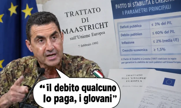 Caro Generale Vannacci….. su debito e deficit dello Stato, non ci siamo proprio!